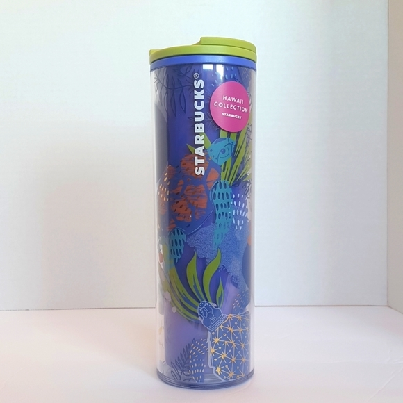 Starbucks HAWAII COLLECTION 2020 Turtle Honu Tumbler‎ Blue Green Twist Lid (NEW) - Picture 1 of 7